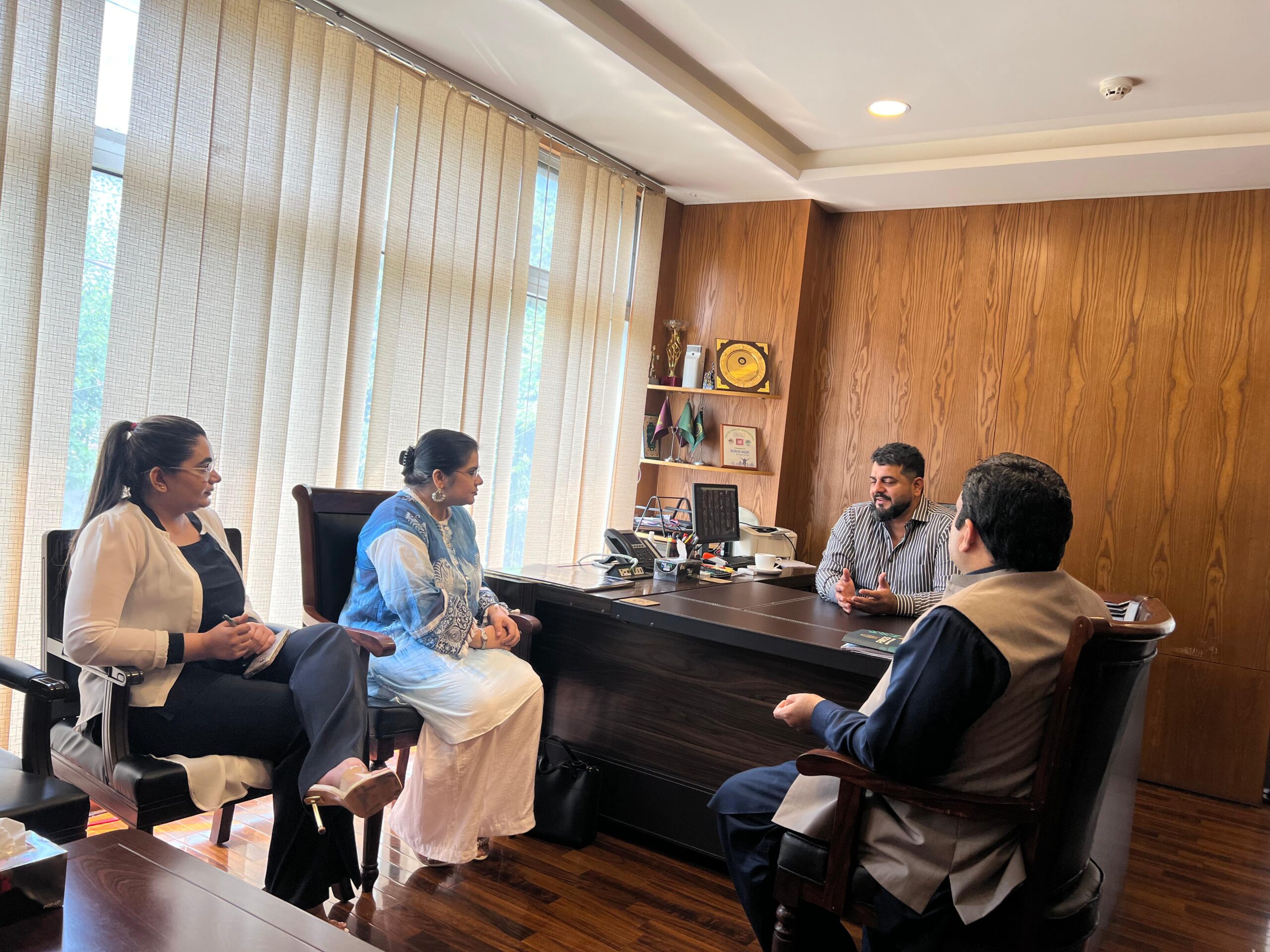 An inspiring meet-up between Mr. Burair Nazir, CEO of FGC, and Nida Usman Ch, founder of LEARN and the Women in Law Initiative Pakistan